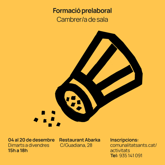 Formació prelaboral: Cambrer/a de sala